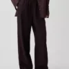 Pantalones holgados de mezcla de lino
