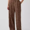 Pantalones holgados de mezcla de lino