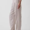 Pantalones holgados de mezcla de lino