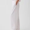 Pantalones holgados de mezcla de lino
