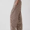 Pantalones holgados de mezcla de lino