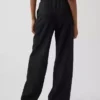 Pantalones holgados de mezcla de lino