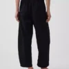 Pantalones holgados de mezcla de lino