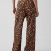 Pantalones holgados de mezcla de lino