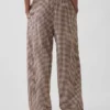 Pantalones holgados de mezcla de lino