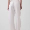 Pantalones holgados de mezcla de lino