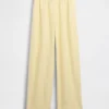 Pantalones holgados de mezcla de lino