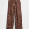 Pantalones holgados de mezcla de lino