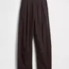 Pantalones holgados de mezcla de lino