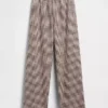 Pantalones holgados de mezcla de lino