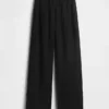 Pantalones holgados de mezcla de lino