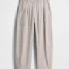 Pantalones holgados de mezcla de lino