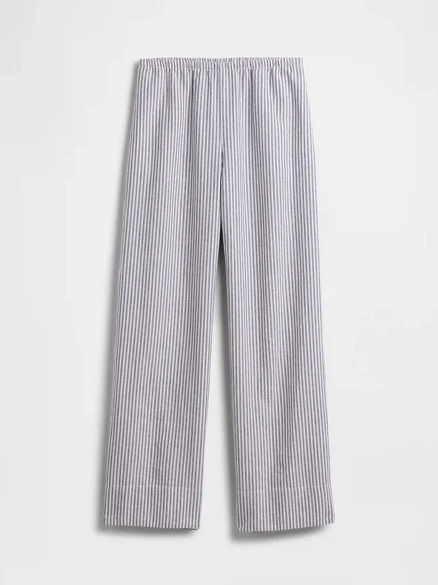 Pantalones holgados de mezcla de lino