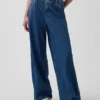 Pantalones holgados de mezclilla ultrasuaves de talle medio