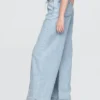 Pantalones holgados de mezclilla ultrasuaves de talle medio