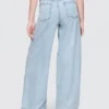 Pantalones holgados de mezclilla ultrasuaves de talle medio