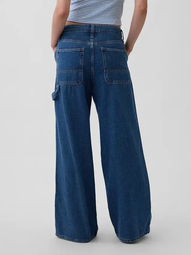 Pantalones holgados de mezclilla ultrasuaves de talle medio
