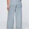 Pantalones holgados de mezclilla ultrasuaves de talle medio