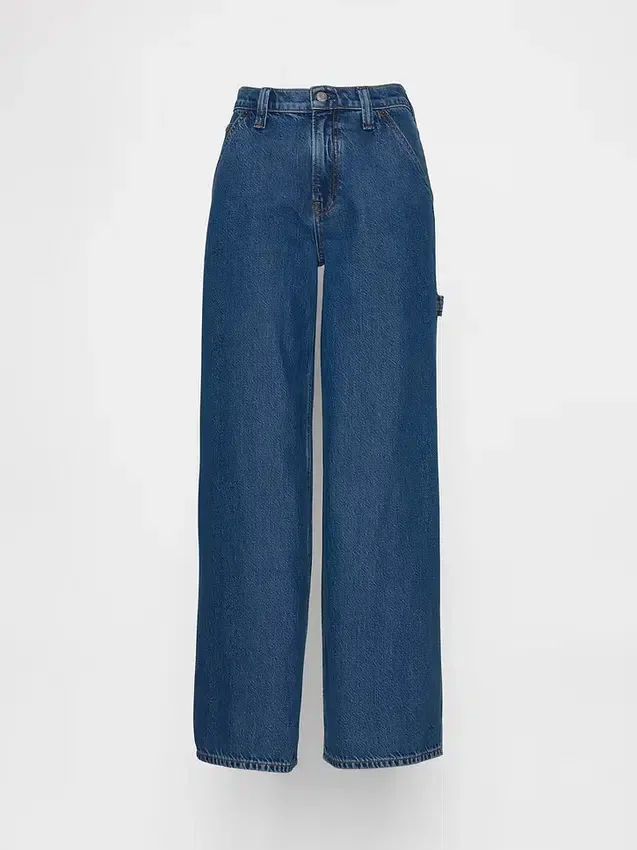 Pantalones holgados de mezclilla ultrasuaves de talle medio