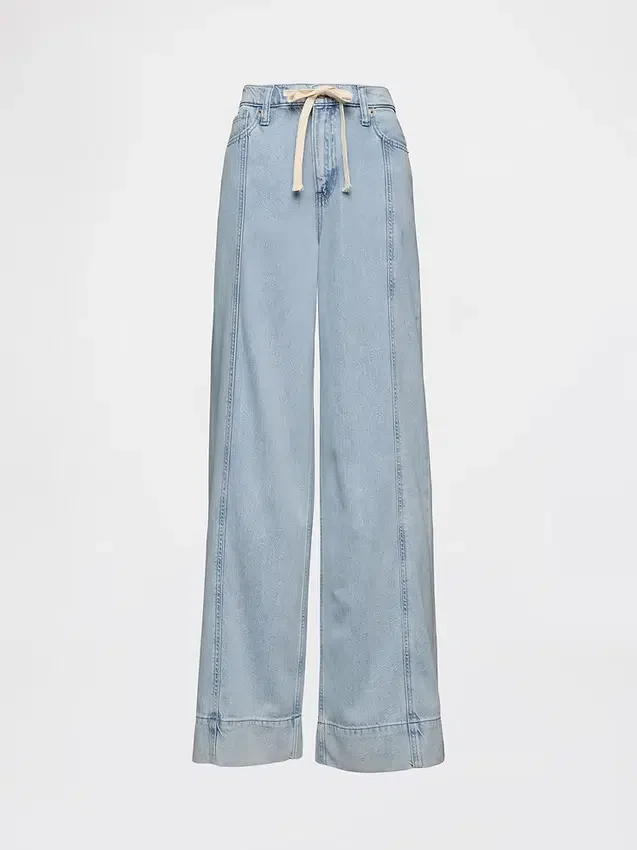 Pantalones holgados de mezclilla ultrasuaves de talle medio