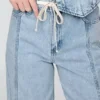 Pantalones holgados de mezclilla ultrasuaves de talle medio
