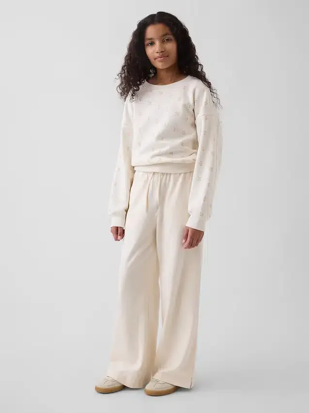 Pantalones holgados de pierna ancha para niños