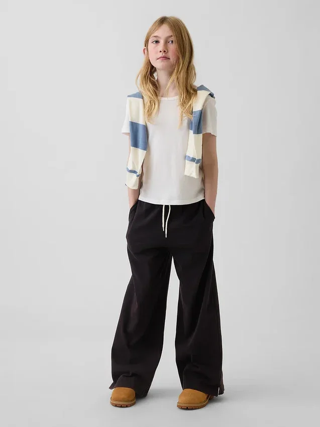 Pantalones holgados de pierna ancha para niños