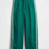 Pantalones holgados de popelín de algodón orgánico con rayas
