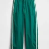 Pantalones holgados de popelín de algodón orgánico con rayas