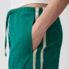 Pantalones holgados de popelín de algodón orgánico con rayas