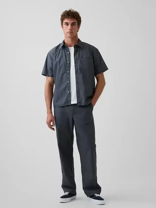 Pantalones holgados de popelín estilo años 90