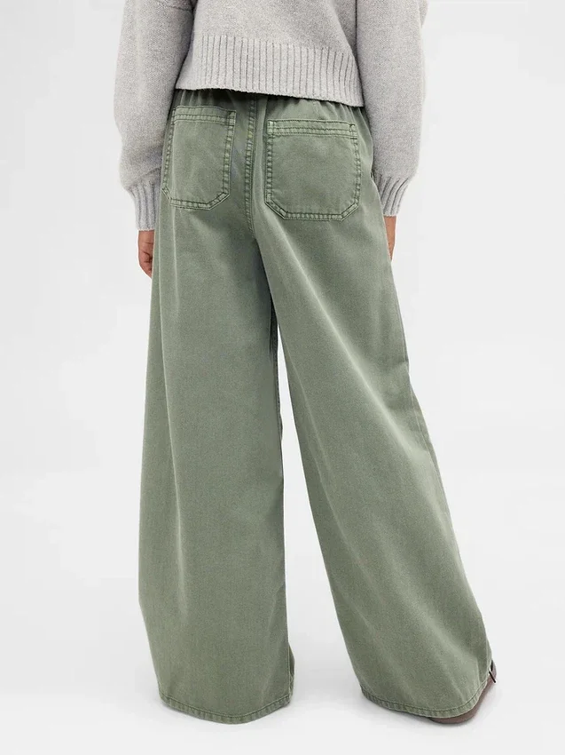 Pantalones holgados de sarga para niños
