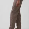 Pantalones holgados y ajustados de lino y algodón