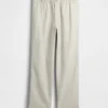Pantalones holgados y ajustados de lino y algodón