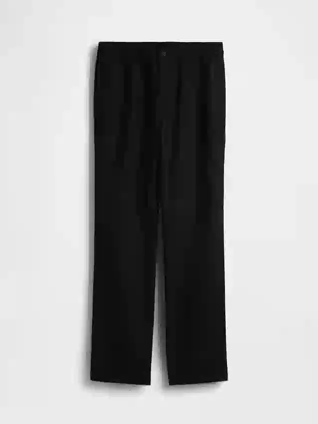 Pantalones holgados y ajustados de lino y algodón