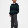Pantalones holgados y ajustados en los tobillos de estilo cargo para niños, con forro cepillado
