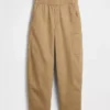 Pantalones holgados y ajustados en los tobillos de estilo cargo para niños, con forro cepillado