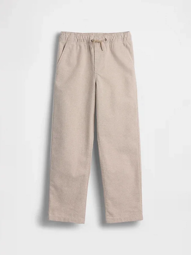 Pantalones holgados y cómodos de lino y algodón para niños