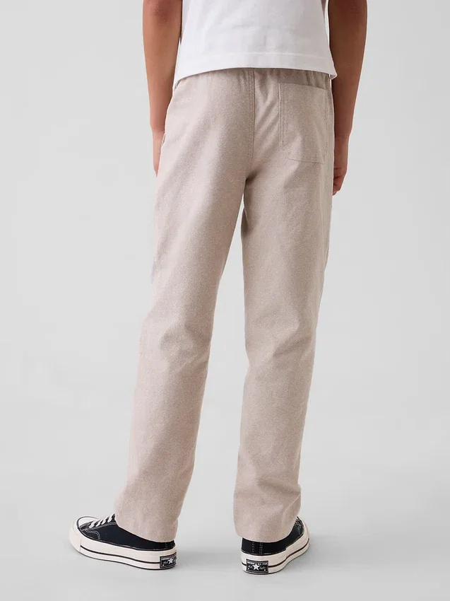 Pantalones holgados y cómodos de lino y algodón para niños