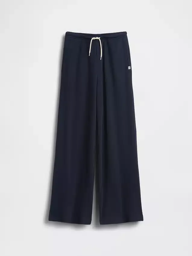 Pantalones infantiles holgados de punto waffle con pierna ancha