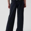 Pantalones infantiles holgados de punto waffle con pierna ancha