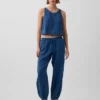 Pantalones joggers de mezclilla de gasa de algodón con corte Easy Barrel