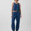 Pantalones joggers de mezclilla de gasa de algodón con corte Easy Barrel