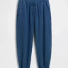 Pantalones joggers de mezclilla de gasa de algodón con corte Easy Barrel