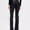 Pantalones largos y ajustados de cuero vegano reciclado de talle bajo