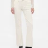Pantalones largos y ajustados de pana de talle bajo
