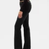 Pantalones largos y ajustados de pana de talle bajo