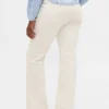 Pantalones largos y ajustados de pana de talle bajo