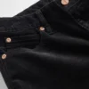 Pantalones largos y ajustados de pana de talle bajo