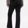Pantalones largos y ajustados de sarga de talle bajo